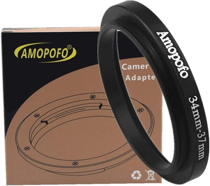34mm to 37mm Camera Filters Ring Compatible All 34mm Camera Lenses or 37mm UV CPL Filter Accessory,34-37mm Camera Step Up Ring