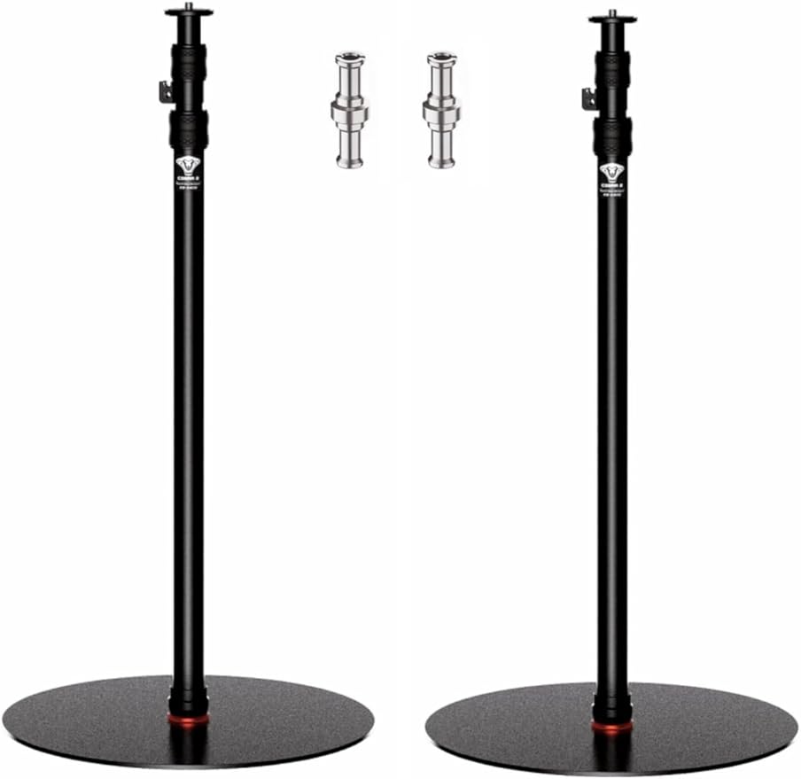 IFOOTAGE RB-A400 Round Base Light Stand Monopod, 79" Tripod Monopod for Cameras, Lights, Webcam, Live Streaming, Vlogging, Payload 22LBS(2 Pack)