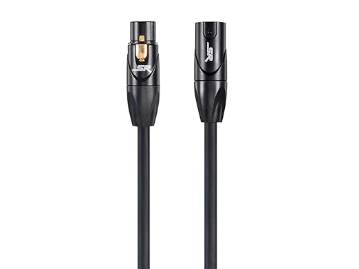 Monoprice XLR Male to XLR Female Cable - 1.5 Feet, 16AWG, Gold Plated, Microphone & Interconnect - Stage Right Series