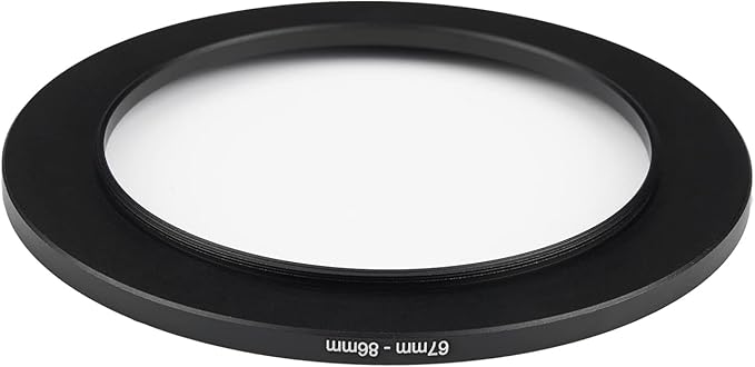 67mm to 86mm Step Up Ring Filter Adapter Applicable to All Brands of UV ND CPL Filter (67mm-86mm)