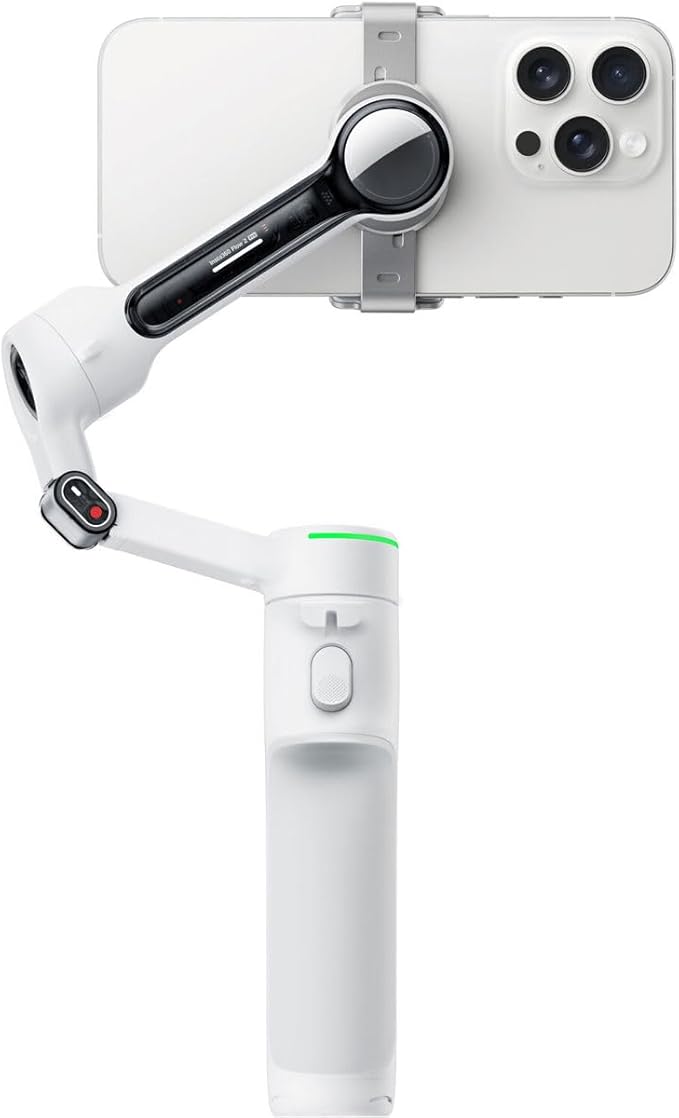 Insta360 Flow 2 Pro 3-Axis AI-Powered Smartphone Gimbal Creator Bundle - Summit White