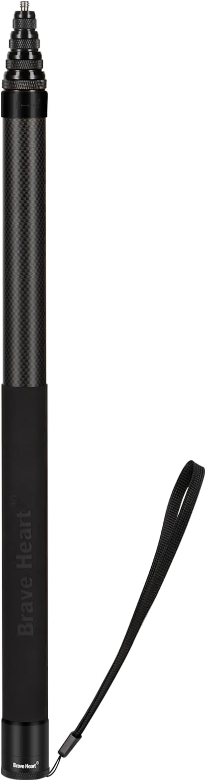 118 Inch/3m Carbon Fiber Invisible Extension Selfie Stick for Insta360 Insta 360 X5/X4/X3/X2/ONE RS Action Camera Accessories
