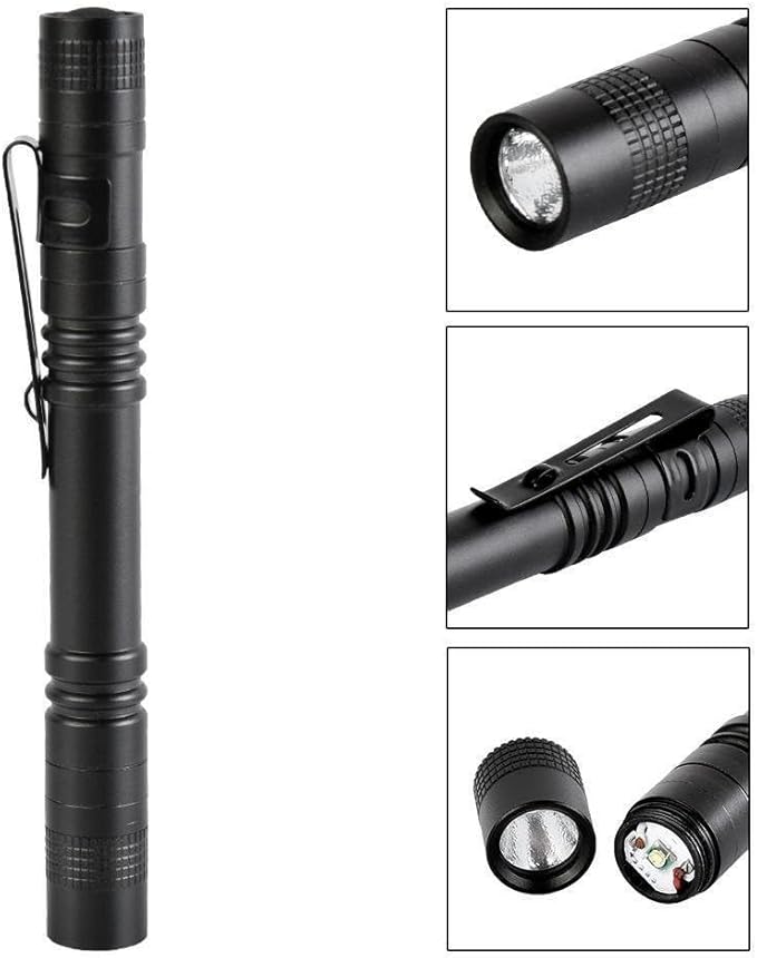 Pen Flashlight,2PCS Led Pen Light Flashlights with Clip,Mini Pocket Flashlight Small Penlight Inspection Flashlight