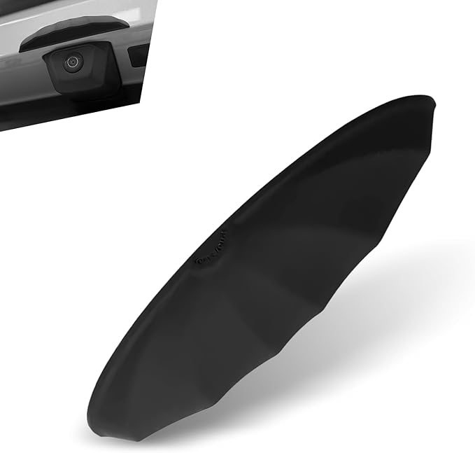 Car Rear View Backup Camera Cover, ABS Back Up Camera Anti- Rain Protective, Auto Rear Camera Rain Cover with Wider Design, Universal Reversing Cameras Modification Accessories (Black)
