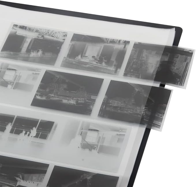 eTone Archival Storage Sheets 120 Negative Page Preservers Sleeves with Film Album Ring Binder(50x120)