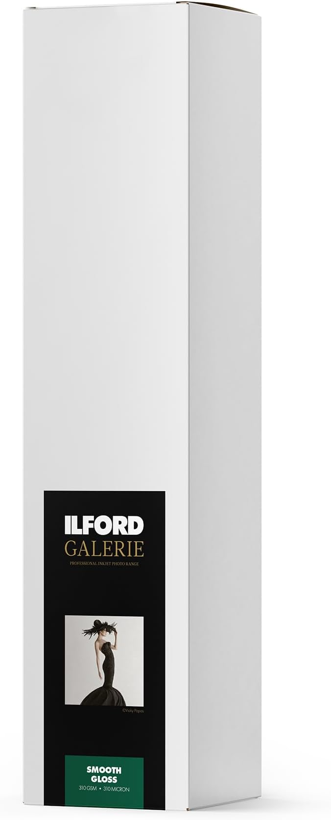 Ilford Galerie 17" x 88.5ft (1 Roll) Smooth Gloss Instant Dry Archival Photo Inkjet Paper 12mil / 310gsm for Dye and Pigment Ink Printers, Color and Black and White, Made in Germany