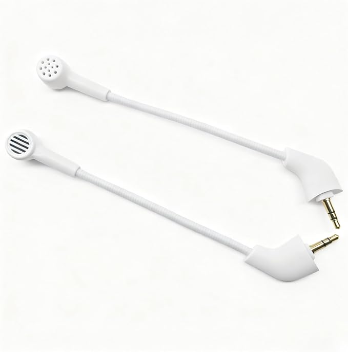 Complete White Mic Replacement Kit for HyperX Cloud II (2021+) Wired Headsets | Plug & Play, Perfect Color Match & Restored Audio(Not for Wireless)