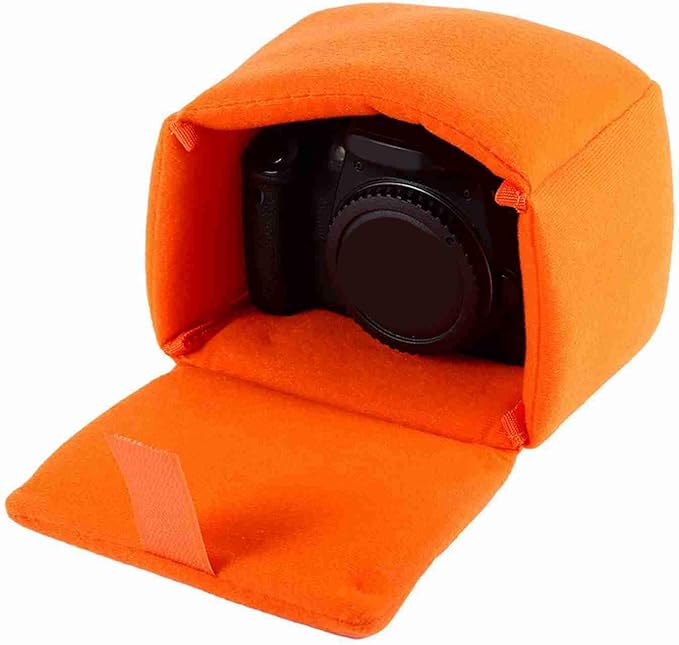 Zerone Camera Bag, Shockproof Padded DSLR Camera Insert Case, Camera Organizer with for Camera Storage(Orange)