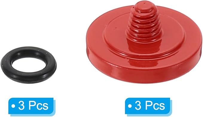 PATIKIL Camera Shutter Button, 3 Pack Soft Shutter Release Button Pure Copper Camera Button Concave Suitable for Nikon for Fujifilm for Leica DSLR/SLR Camera, Red
