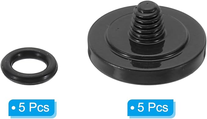 PATIKIL Camera Shutter Button, 5 Pack Soft Shutter Release Button Pure Copper Camera Button Concave Suitable for Nikon for Fujifilm for Leica DSLR/SLR Camera, Black
