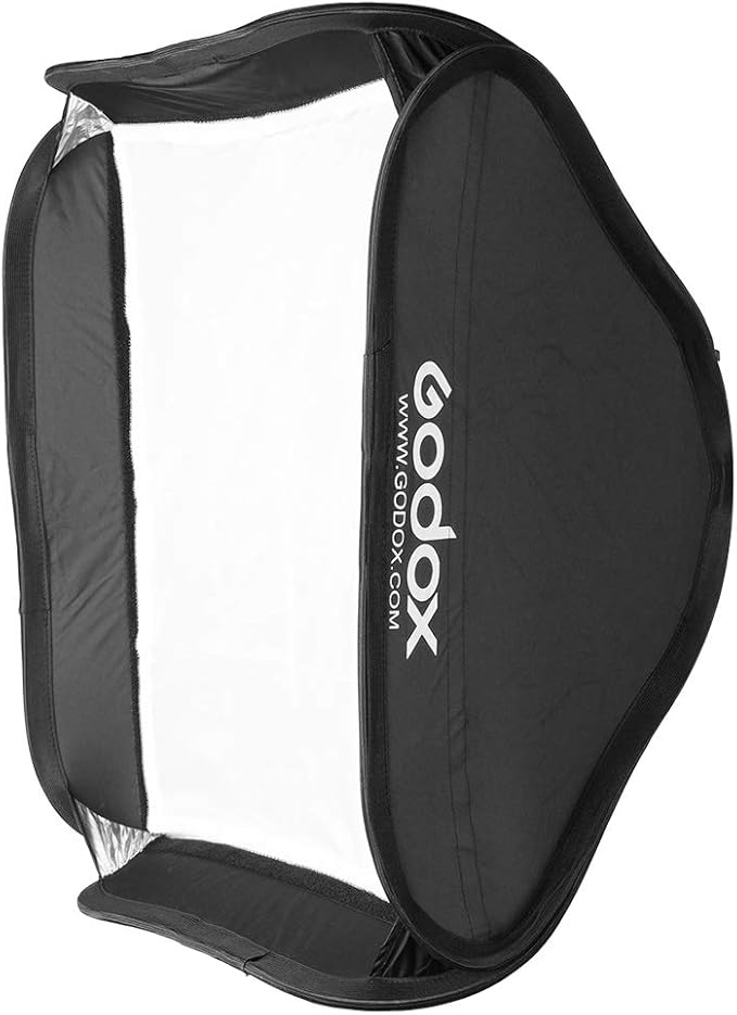 Godox 32x32 inches / 80x80cm Portable Foldable Studio Flash Softbox Diffuser kit with Bowens Mount Speedring and Carrying Case for Portraits,Product Photography and Video Shooting with USB LED
