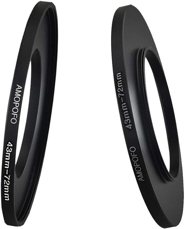 43mm Lens to 72mm Camera Filter Ring Compatible with for All Brands 43mm Lens and 72mm UV,ND,CPL Camera Filter Accessories