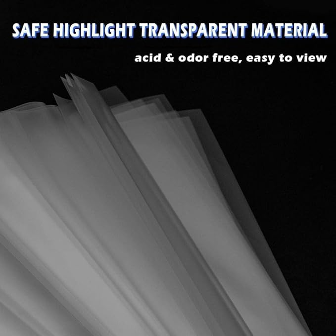 Sheet Protectors - 100 Sheets 4 mils Strong Extra Heavyweight Clear Top Load 8.5 x 11 Inch Highlight Transparent Acid-Free for 3 Ring Binder OS01100