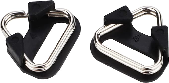 Leftfoto Stainless Steel Triangle Split Ring,Camera Strap Hook Lug Ring, with Plastic Cap,for Belt Hook Lanyard for Camera Shoulder Strap (2 pcs)