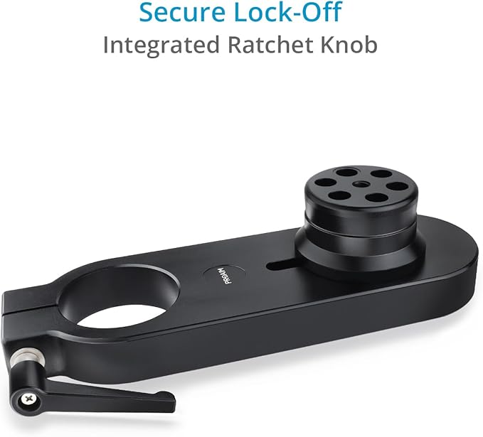PROAIM Camera Offset Euro/Elemac Adapter Bracket with Integrated Ratchet Knob for Film Dollies & Cine-Style Bazookas. Payload up to 100kg/200lb (EE-281-00)