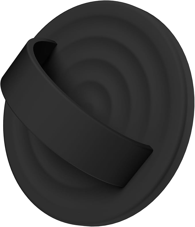 Magnetic Phone Grip Ring Holder, Liquid Silicone Magnet Cell Phone Grip Finger Loop, Compatible with Magsafe, Back of Phone for iPhone 17/16/15/14/13/12 Series, Black
