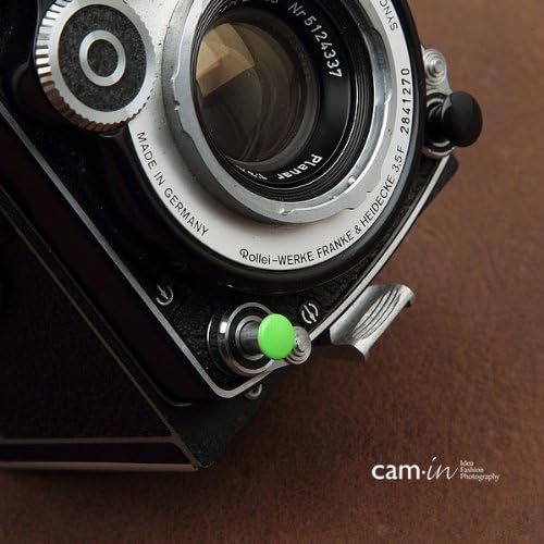 cam-in CAM9073 Soft Shutter Button, Release Button, Ultra-Thin, Convex Surface (Diameter 0.4 inches (9 mm)), Green