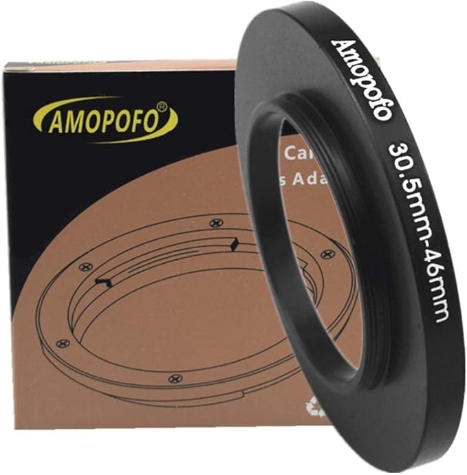 30.5mm to 46mm Camera Filters Ring Compatible All 30.5mm Camera Lenses or 46mm UV CPL Filter Accessory,30.5-46mm Camera Step Up Ring