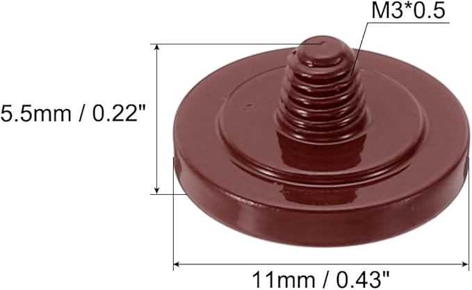 PATIKIL Camera Shutter Button, 5 Pack Soft Shutter Release Button Pure Copper Camera Button Concave Suitable for Nikon for Fujifilm for Leica DSLR/SLR Camera, Dark Red