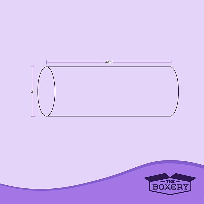 The Boxery Brown/Kraft Shipping, Storage, Posters, Arts, Crafts, Documents, Mailing Tubes 2 inch x48 inch - 50 PACK, Made in the USA, Reusable and Recyclable