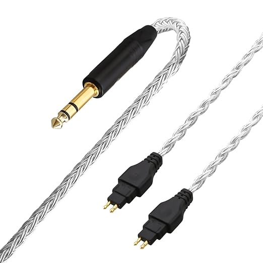 Replacement Cable for SENNHEISER Headphones HD650 HD600 HD580 HD535 HD545 HD565 HD265 with 1/4" 6.3mm (1.2m, 1/4" 6.3mm)