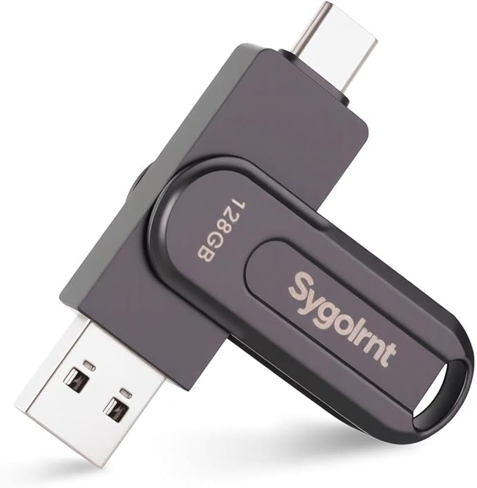 128GB USB Flash Drive, 3.0 - USB C & USB A 2-in-1 Memory Stick, Jump Drive with Keychain, Storage Photos Thumb Drives for iPhone 17/16/15, Android Phones, Laptops, Mac, iPad, Desktops, Tablet