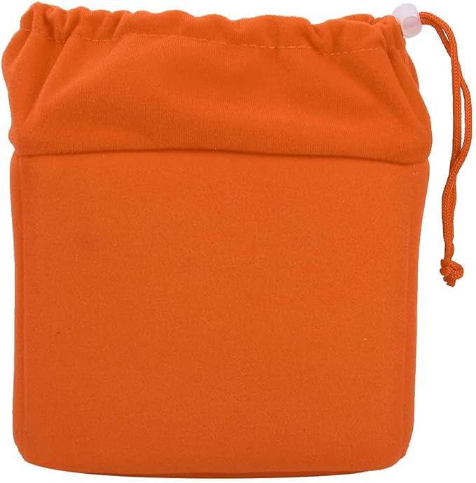 Camera Insert Bag, Camera Padded Bag Shockproof Foldable Protective Bag Inner Camera Organizer with Drawstring for Dslr Camera Lens (Orange)