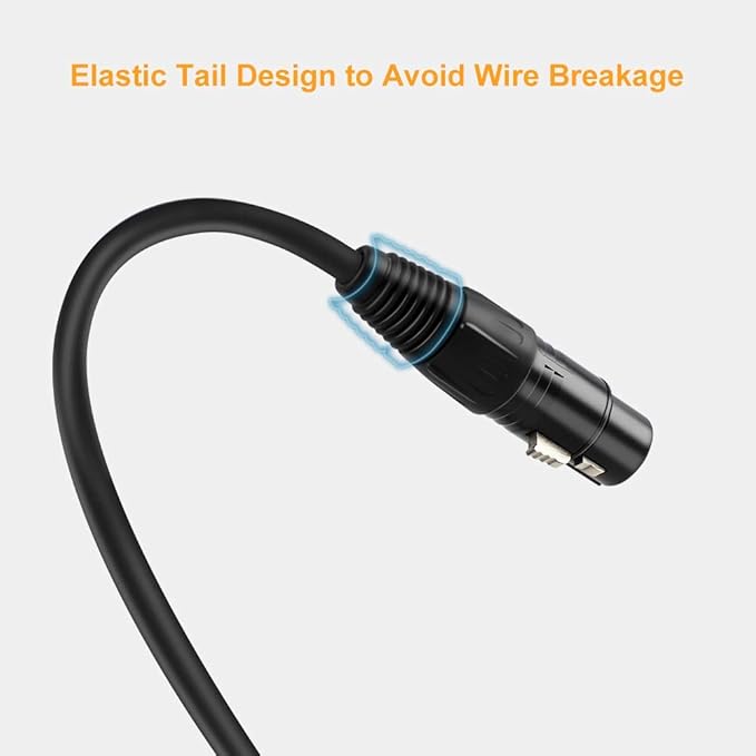 CableCreation XLR to XLR Cable 6FT, 2ps X LR Male to XL R Female Microphone Cable, Balanced 3 PIN Compatible with Shure SM Microphone, Behringer, Speaker Systems, Radio Station and More, Black