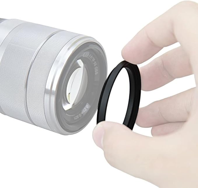 NinoLite 62mm to 49mm Camera Lens Aluminum Alloy Step Down Ring Adapter Ring (Step Down Ring) Black