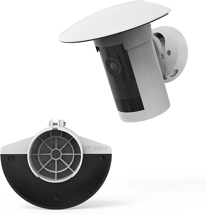 Outdoor Camera Sun Rain Shade Shield Cover Compatible with R-ing Outdoor Cam Plus Camera (White)