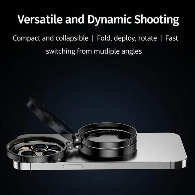 Anti-Glare Magnetic Phone Filter, 52mm CPL + Star & Polarizing Camera Filter, HD Foldable Portable Magnetic Lens Attachment for iPhone, Samsung & Android (2)