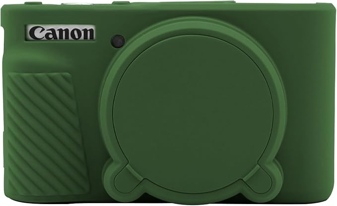 SX740 Camera Case, SX740 Camera Cover Silicone Sleeve Protective Case with Removable Lens Cover, Anti-Scratch Soft Camera Body Skin for Canon PowerShot SX740/SX730 HS Digital Camera,Green
