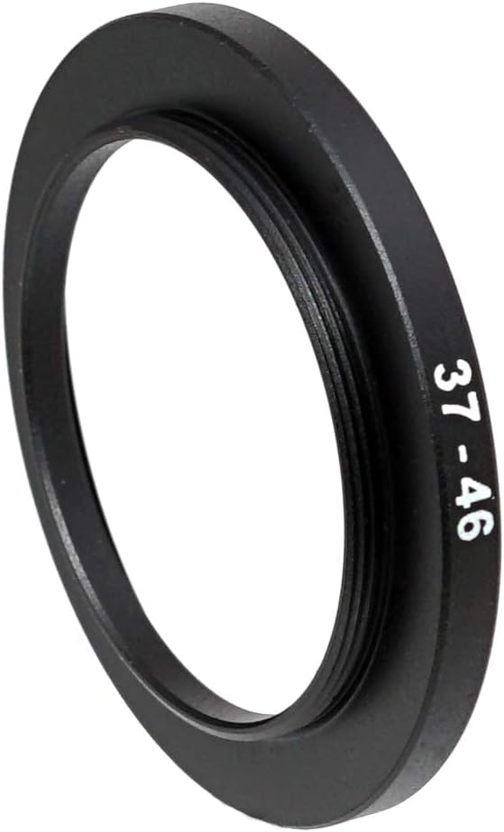 (2 Pcs) 37-46MM Step-Up Ring Adapter, 37mm to 46mm Step Up Filter Ring, 37mm Male 46mm Female Stepping Up Ring for DSLR Camera Lens and ND UV CPL Infrared Filters