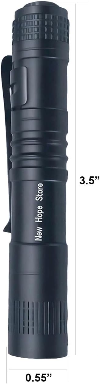 LED Pocket Penflashlight, High Lumens Lightweight Penlight Waterproof Compact Pen Light with Clip for Inspection, Repair, Camping Powered by 1*AAA Battery(not Included) Set 6pcs