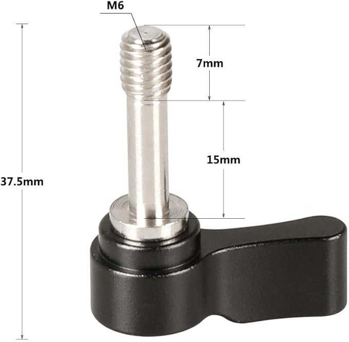CAMVATE M6 Ratchet Wingnut Assembly Knob Black (A Pair) - 2159