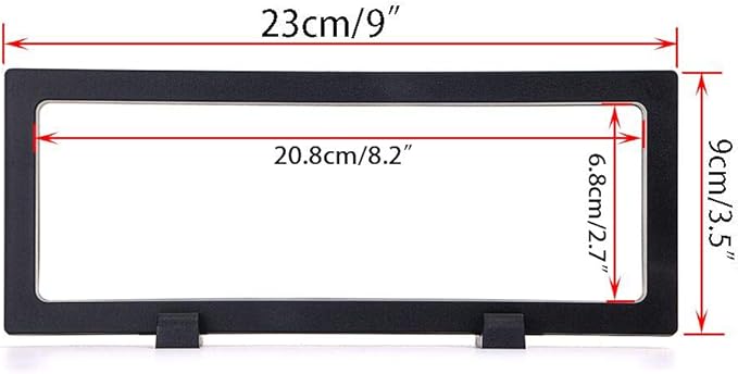 Skelang 3 Pcs 3D Floating Display Case, Black Display Stand Holder 9"×3.54"×0.75"(L×W×H Suspension Frame for AA Medallion, Antique Challenge Coins, Chip, Jewelry, Pin