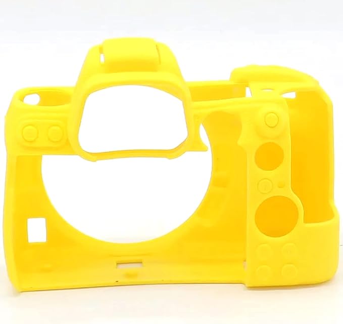 Professional Secure Silicone Camera Case Cover Housing Body Skin for Nikon Z6 Z7 Full Frame Mirrorless Camera (Yellow)