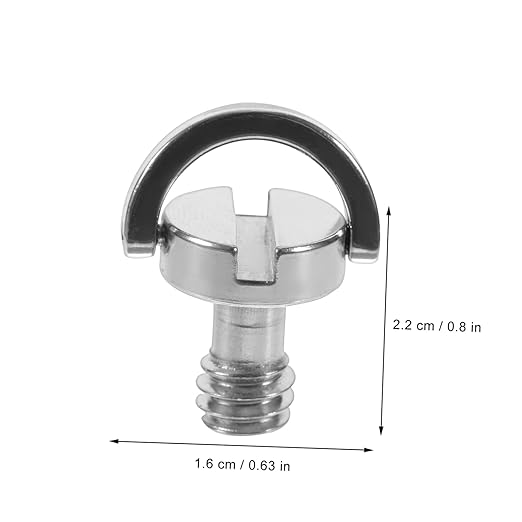 Angoily Camera Mounting Screws 1/4 Inch Tripod Mount Screws d Ring Quick Release Plate Clamp 5 Pcs
