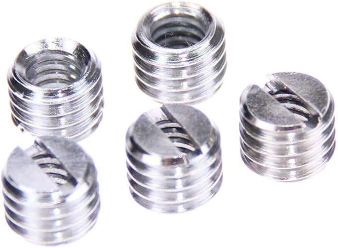 5 PCS 1/4 inch to 3/8 inch Tripod Thread Adapter, Easy Mount Convert Screw Adapter for Tripod Monopod Ballhead, Reducer Bushing for Camera Video Equipment DSLR SLR Mic Boom Stand