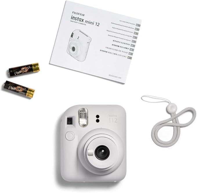 Fujifilm Instax Mini 12 Instant Camera (Camera + 6 x Twin Packs, Clay White)