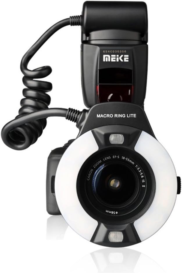 Meike MK-14EXT LED E-TTL Macro Ring Flash For Canon 5D II III 6D 7D 60D 70D 700D SLR Camera with 7 Adapter Ring