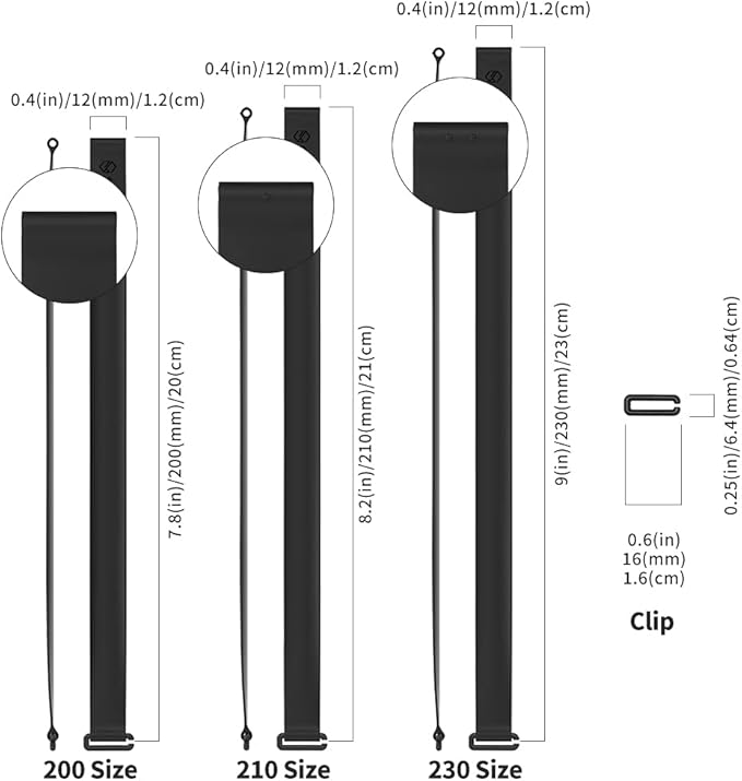 C-Shaped Clip Finger Phone Grip, Sinjimoru Silicone Cell Phone Strap for Phone Case with Clip as Phone Loop Holder for iPhone Case & Samsung Phone. Sinji Loop Clip Black 200