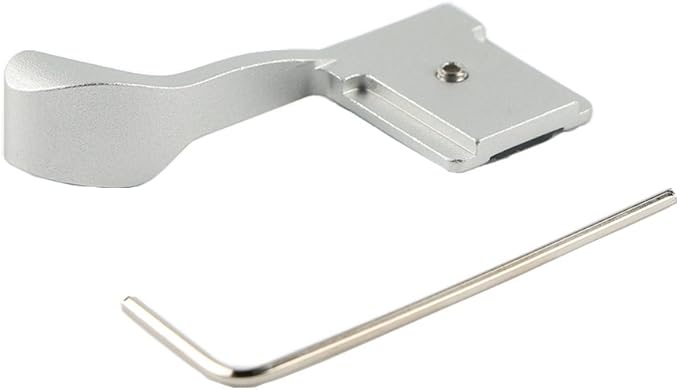 Metal Thumb Up Grip Hot Shoe Thumb Rest Grip Compatible for X100 X100S X10 X20 X-PRO1 X-E1 E-PL5 E-PL3 E-PL2 E-PL1 ME M9 M9-P M8 - Silver