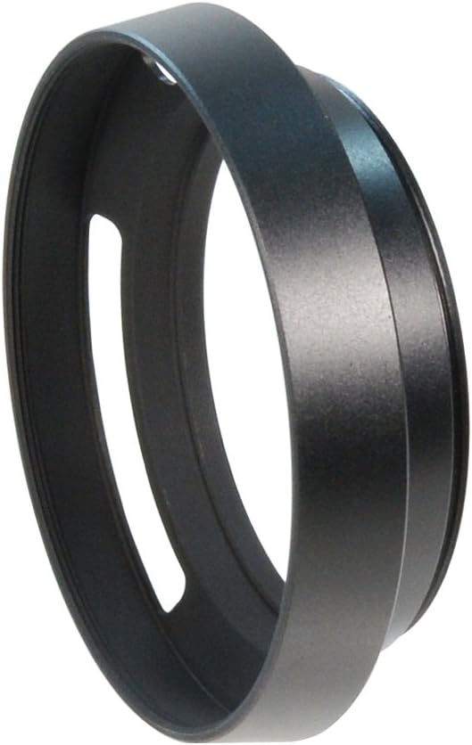 39mm Pro Angle Vented Metal Lens Hood Sun Shade Compatible with Leica/Contax Zeiss/Voigtlander/Panasonic Lumix/Fujifilm/Olympus/Nikon/Canon/Sony/Pentax/Samsung/Sigma Cameras w/ 52mm lens cap