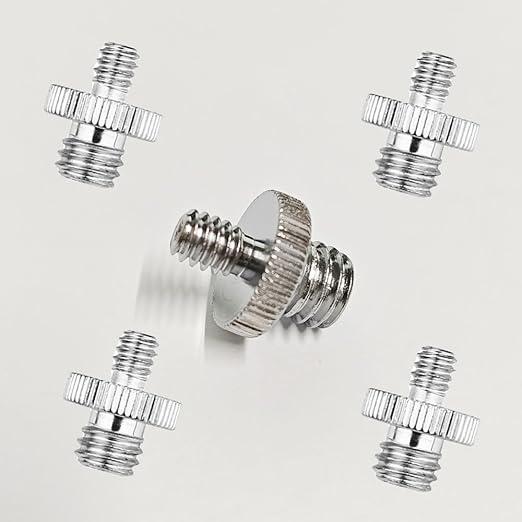 6 Pack Tripod Screw Adapter 1/4 inch Male To 3/8 inch Male Threaded Mount Screws Converter for Camera Monopod Light Stand Telescope Bracket Phone Holder Video Lights Photography Selfie Lighting
