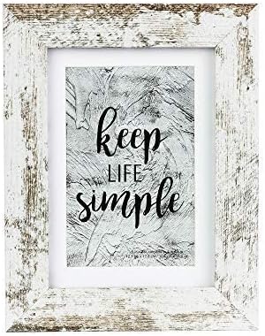 kennethan Rotten White 5x7 inch Picture Frame Wide Molding - Wall Mounting Material Included