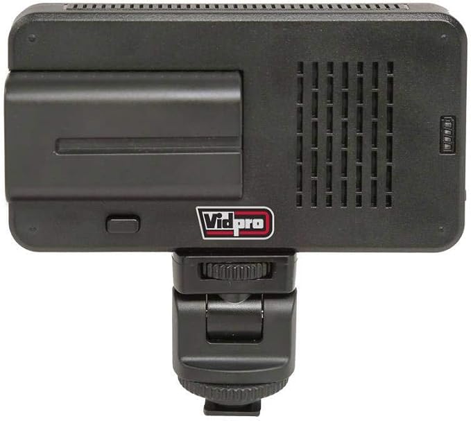 Vidpro LED-150 Photo and Video Light Kit - On Camera Panel LED Light - Adjustable and Dimmable Light Fits Cameras Video Camcorders and DLSR w/Hot Shoe Includes Rechargeable Battery Diffuser and More