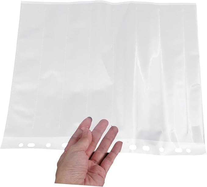 Uonlytech 10pcs Document Pouch Set for Archival Photo Holders Heavy Duty Negative Sleeves for Film Storage Compatible Binders Protection for Collectors