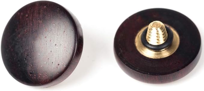 VKO Wood Soft Shutter Release Button,Delicate Camera Shutter Button 12mm Convex Surface Purple Black 1 PCS (Wood Grain Random)