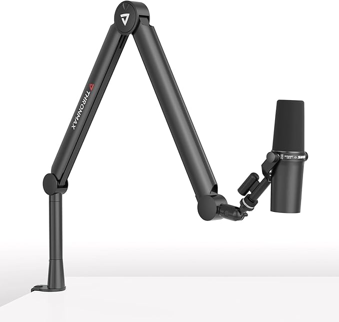 Boom Arm Stand THRONMAX S8 Mic Stand for Game Streaming and Broadcasting/Sturdy and Universal Mic Arm with 1/4“，3/8" to 5/8" Adapter，All-Metal and Fully Adjustable Mic Arm